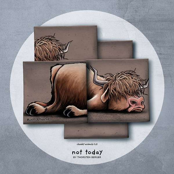 90cm French Terry Panel "UnMOOtivated“ von...