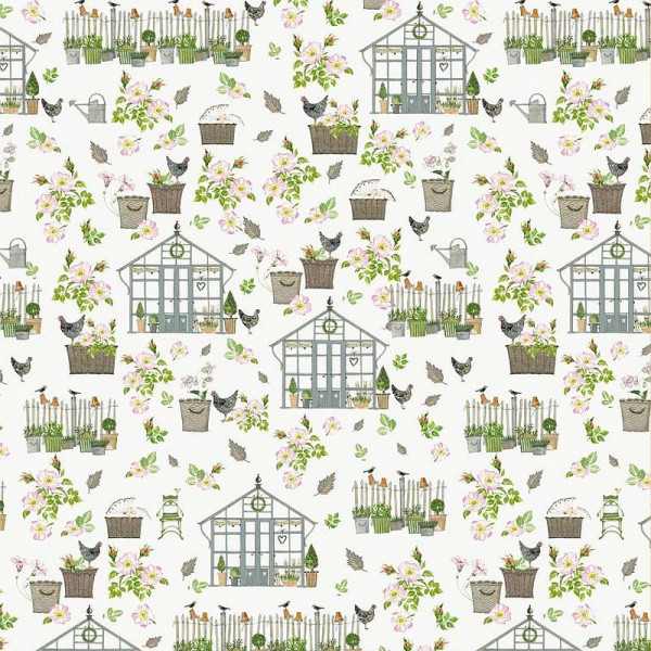 Baumwollstoff "Gewächshäuser" von acufactum