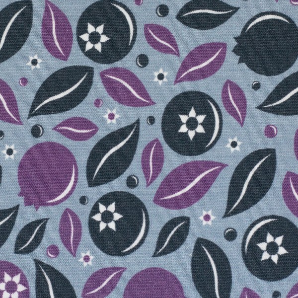 Bomuldsjersey "Blueberry Crush" by lycklig design