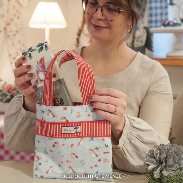 Baumwollstoff "Weihnachtsmäuschen" von acufactum