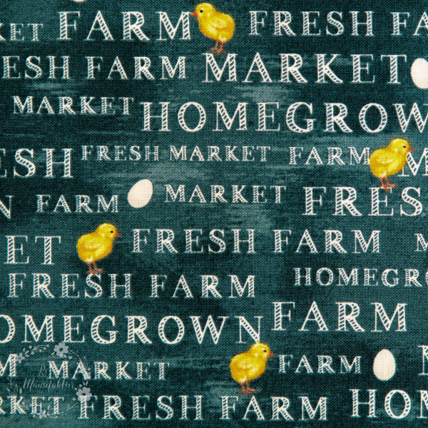 Bomuld “Sunflower Market - kyllinger og æg“ 50622-3