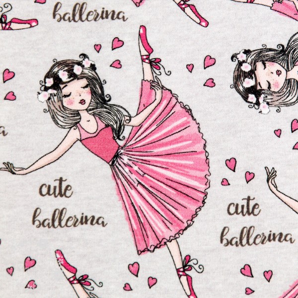 Bomuldsjersey "Cute ballerina" fra Fräulein von Julie