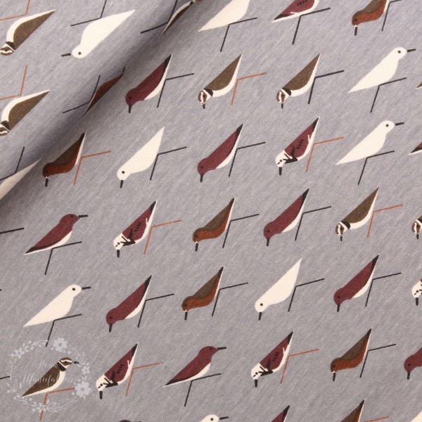 BIO-Interlock-Bomuldsjersey “Charley Harper...