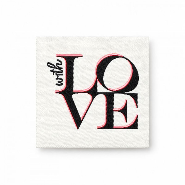 Label "With Love" 35 x 35 mm