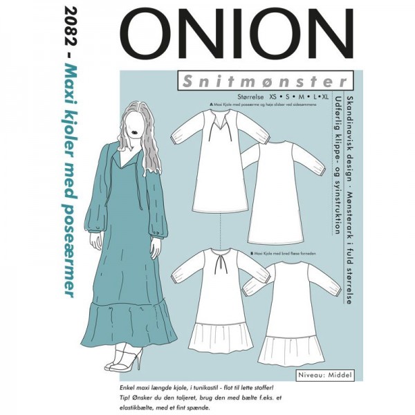 Snitmønster Onion 2082 "Maxi kjoler med...