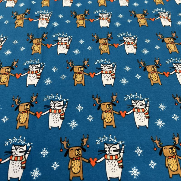 50cm BIO-Jersey “I give you my heart“ petrol