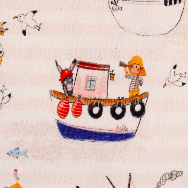 Bomuldsjersey "Nils" Både