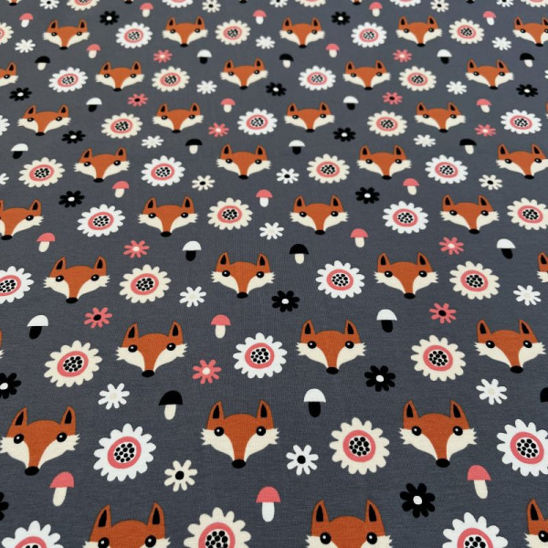 1 m Bomuldsjersey "Fox"