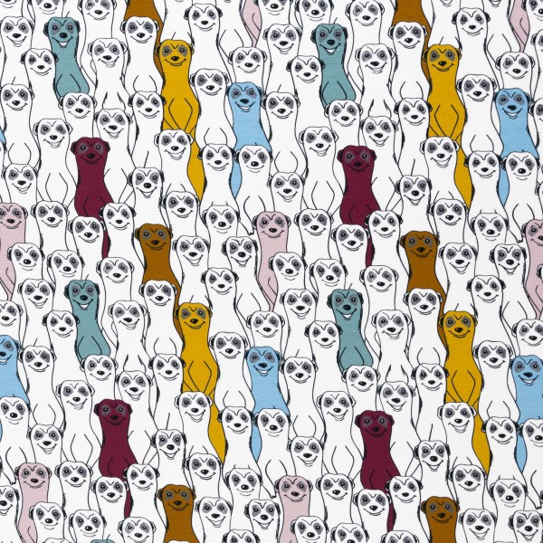 Bomuldsjersey "Jesse" meerkats