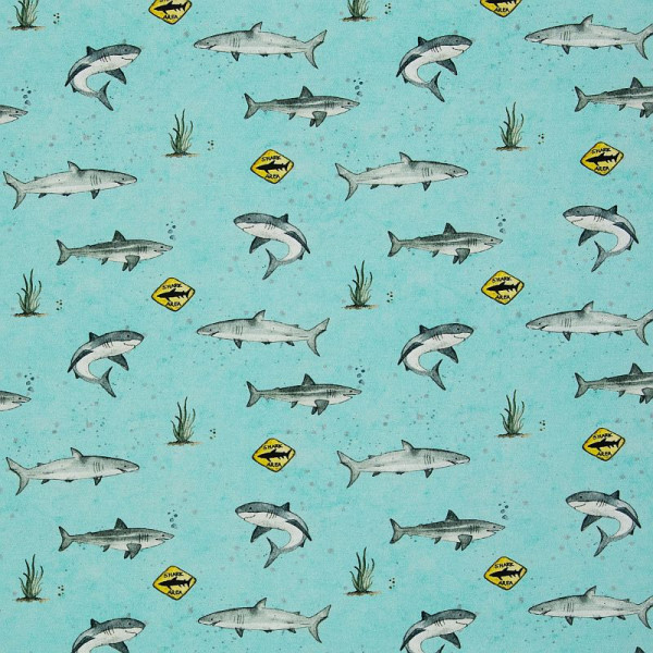 Bomuldsjersey "Beach" Haie
