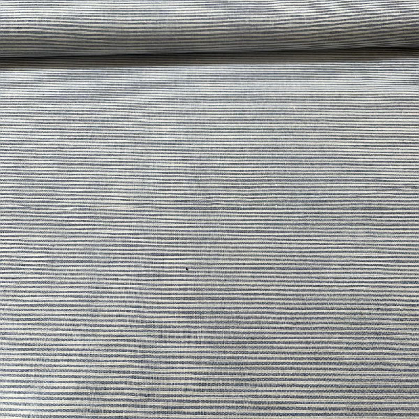 Baumwollmischgewebe blau-weiß gestreift