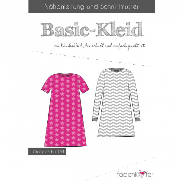 Snitmønster Kjole “Basickleid“ Kids str. 74 - 164
