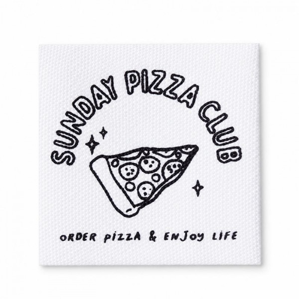 Baumwolllabel "Sunday Pizza Club"