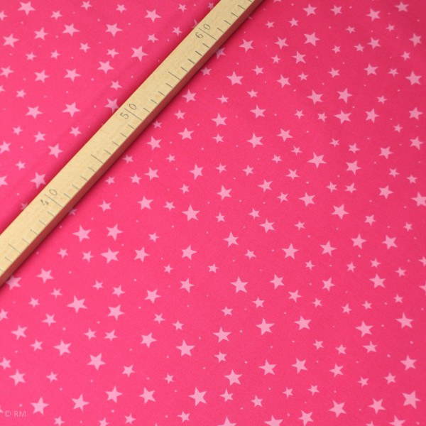Bomuld “Junge Linie“ pink med stjerner