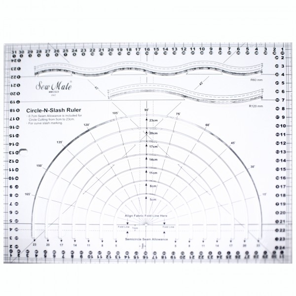 Quilt-Lineal "Circle-N-Slash" 32 x 26 cm