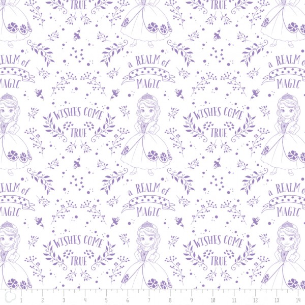 Disney-Bomuld "Sofia the First" fra Camelot Fabrics