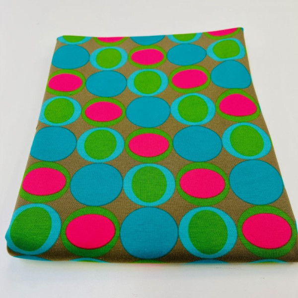 50cm Bomuldsjersey "Cirkler"