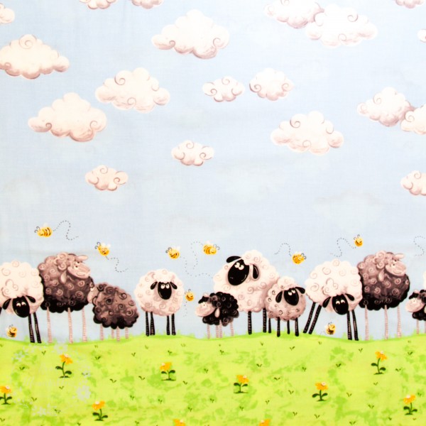 Bomuld med kant “Lewe the Ewe"