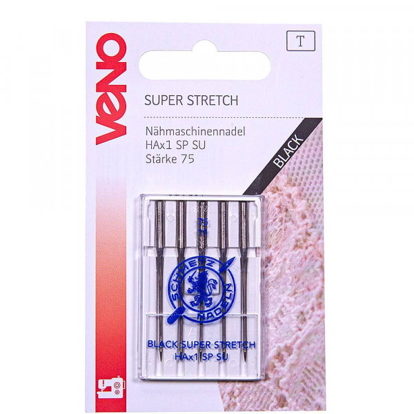 Nähmaschinennadeln "Super Stretch" black