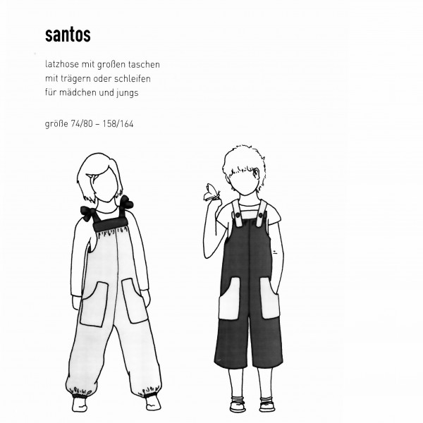 Snitmønster Børns-Jumpsuit "Santos" str 74/80 -...