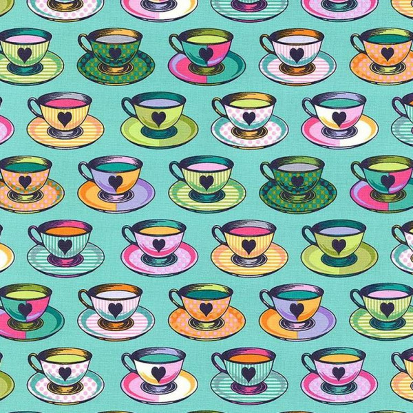 Bomuld "Curiouser and Curiouser - 163 Tea Time" by Tula Pink