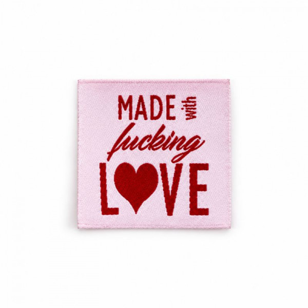 Label "Made with Fucking Love" 35 x 35 mm