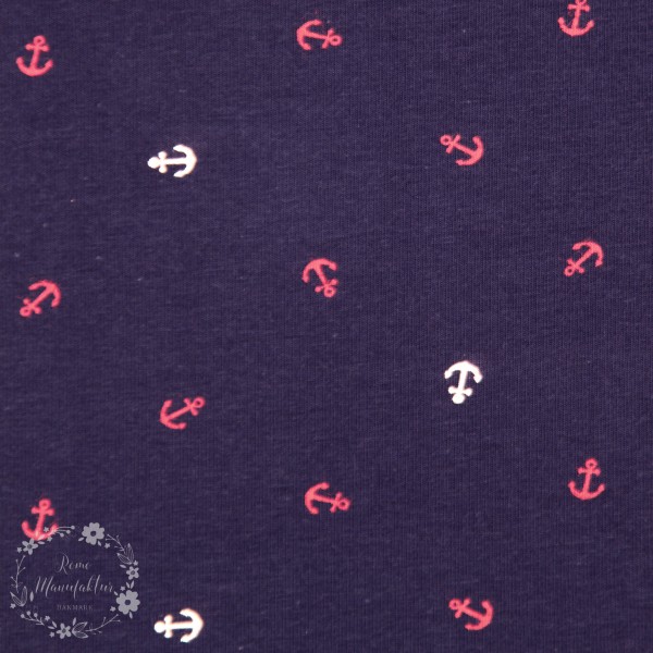 Bomuldsjersey "Lille anker"