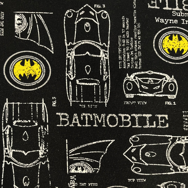 Bomuldsjersey "Batmobil"