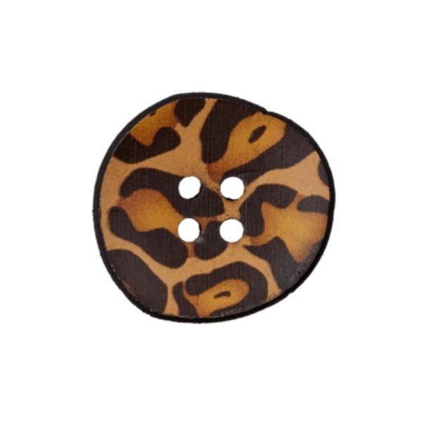 4-hul-polyester-knap kollektion "LEO" (20 eller 23 mm) Genbrugslæder