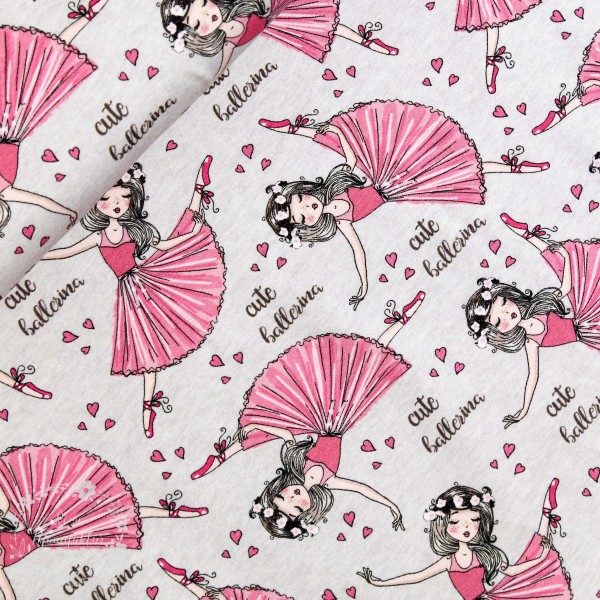 Bomuldsjersey "Cute ballerina" fra Fräulein von Julie