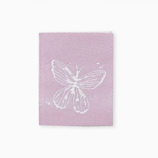 Klapp-Weblabel "Schmetterling" 16 x 22 mm