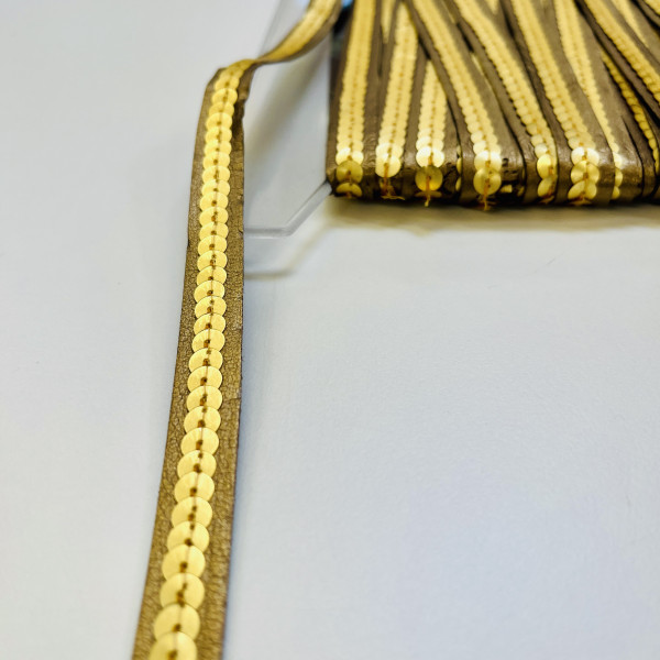 10mm Kunstlederband mit Palietten