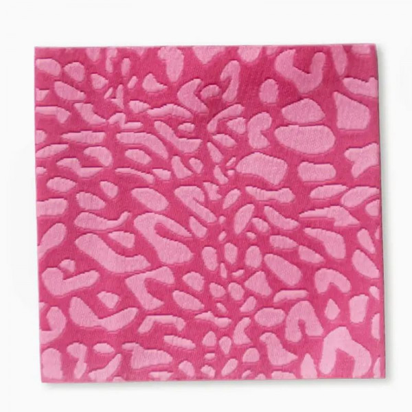 Vævede stofmærker XL "Leo pink" 49 x 49 mm