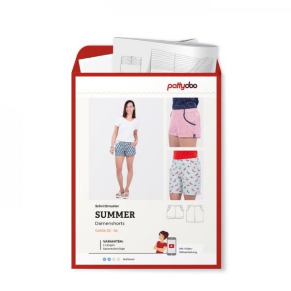 Snitmønster Dame Shorts "Summer" by pattydoo str 32 - 54