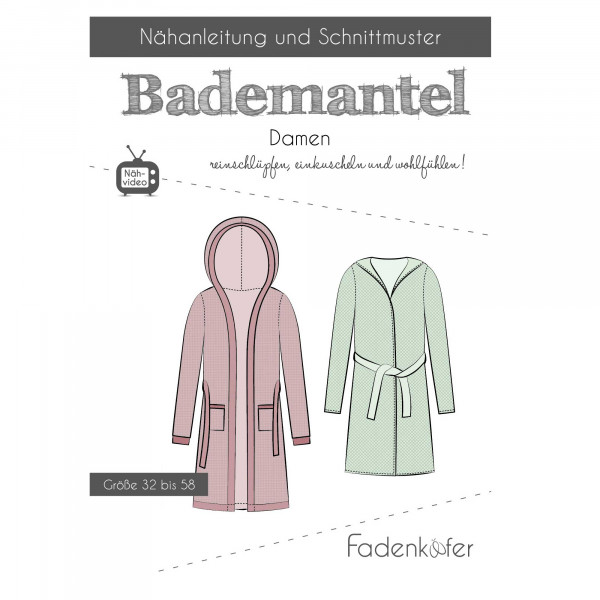 Papierschnittmuster "Bademantel" Damen Gr. 32 - 58