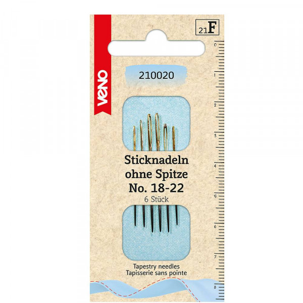Broderinål uden spids No.18 - 22