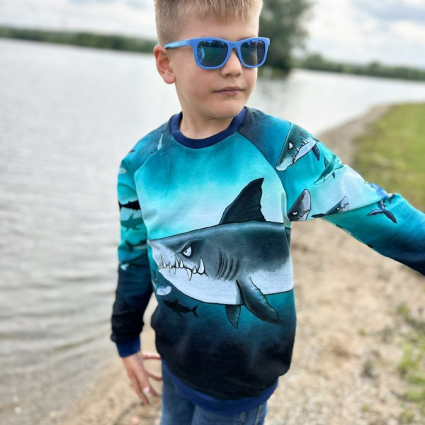 85 cm French Terry Panel “Shark Tank” by Thorsten Berger