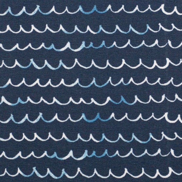 Bomuldsjersey "Ocean" Bølger