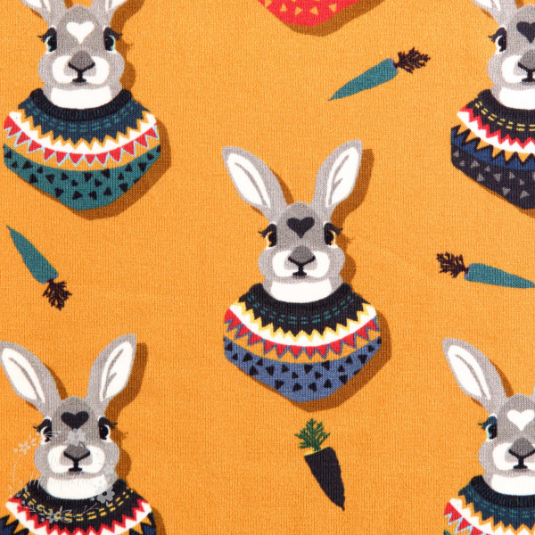 Bomuldsjersey “Autumn Bunny“ by Lila-Lotta, gul