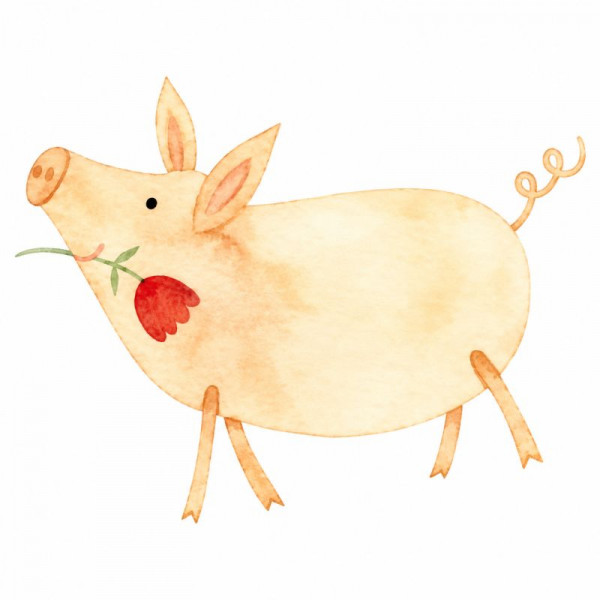 Bügelbild "Schweinchen"