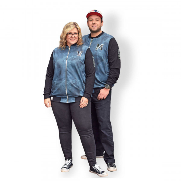 Snitmønster Dame "College Jacke" str 32 - 58