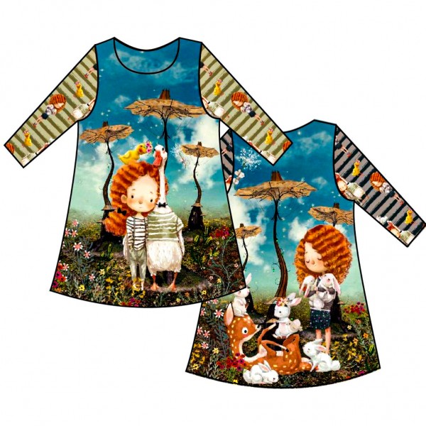 Jersey-Panel "Pige med bunny" by Stenzo