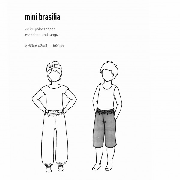 Snitmønster Børns-Bukser "Mini Brasilia" str 62/68 - 158/164