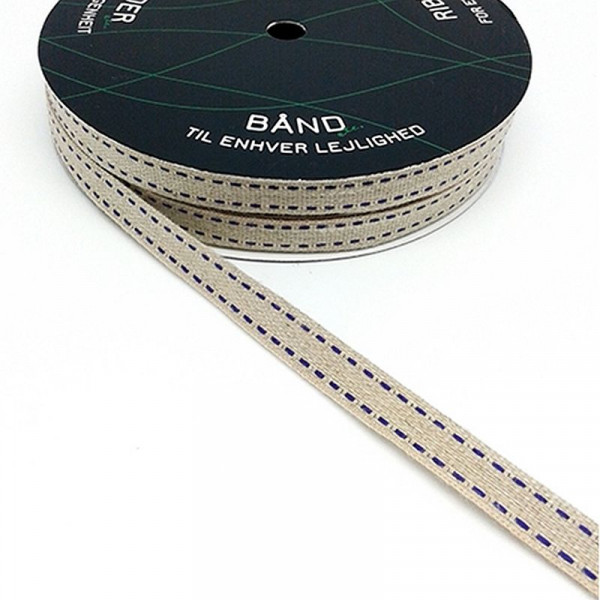 11mm Hør-Bånd kollektion "Stitches"