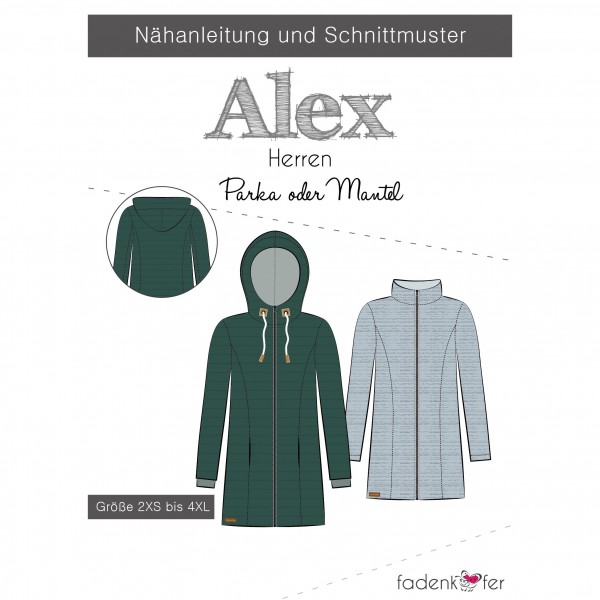 Papierschnittmuster "Alex" Herren Gr. 2XS - 4 XL