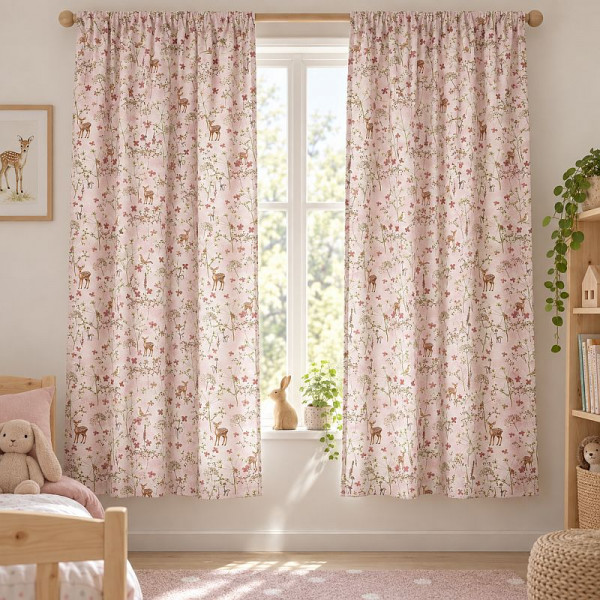 Bomuld "Rehe und Blüten" fra acufactum