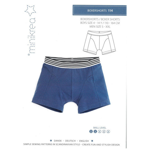 Snitmønster minikrea 114 "Boxershorts" str 4 -...