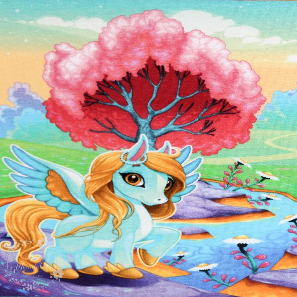 Bomuldsjersey "Dream, little Pony"