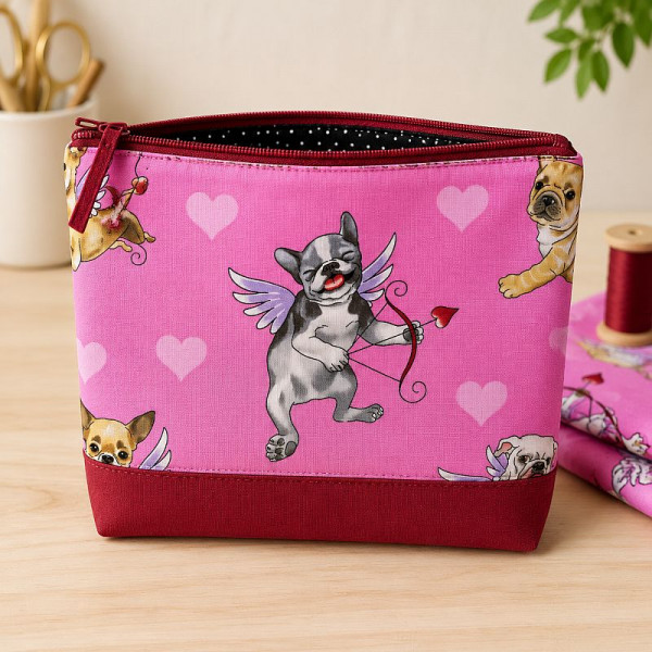 Patchwork-Stoff "Puppy Love" fra De Leon Design Group