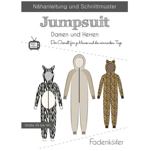 Snitmønster "Jumpsuit" Dame og Herre str XS - 4XL